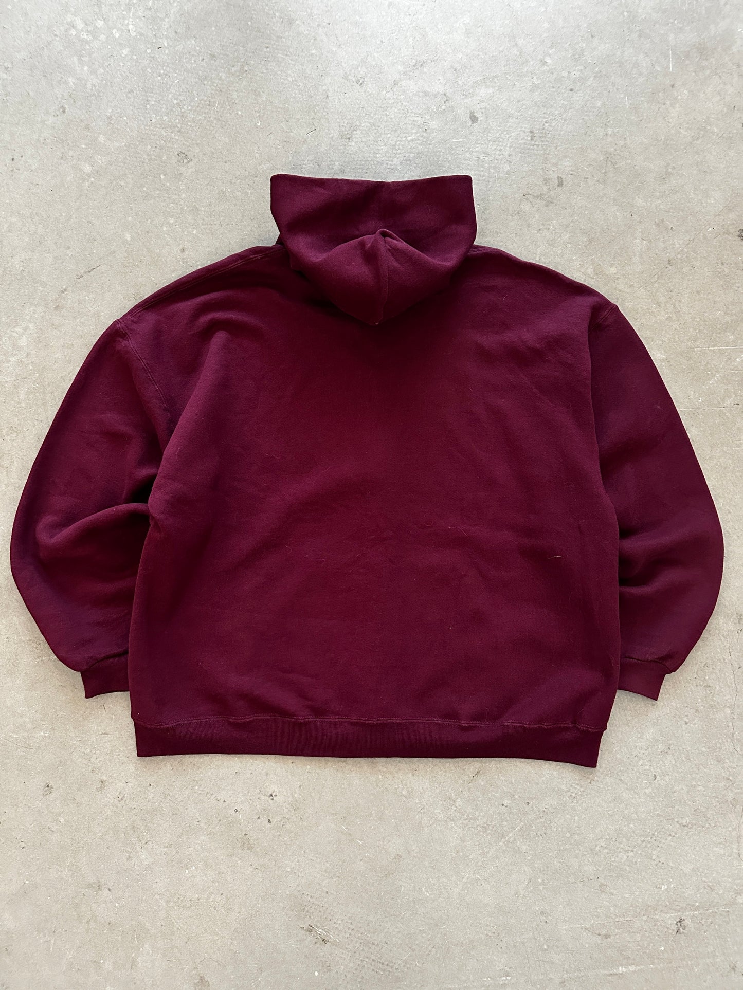 1990’s Russell Athletic Blank Zip Hoodie - XL | X-Large, Red