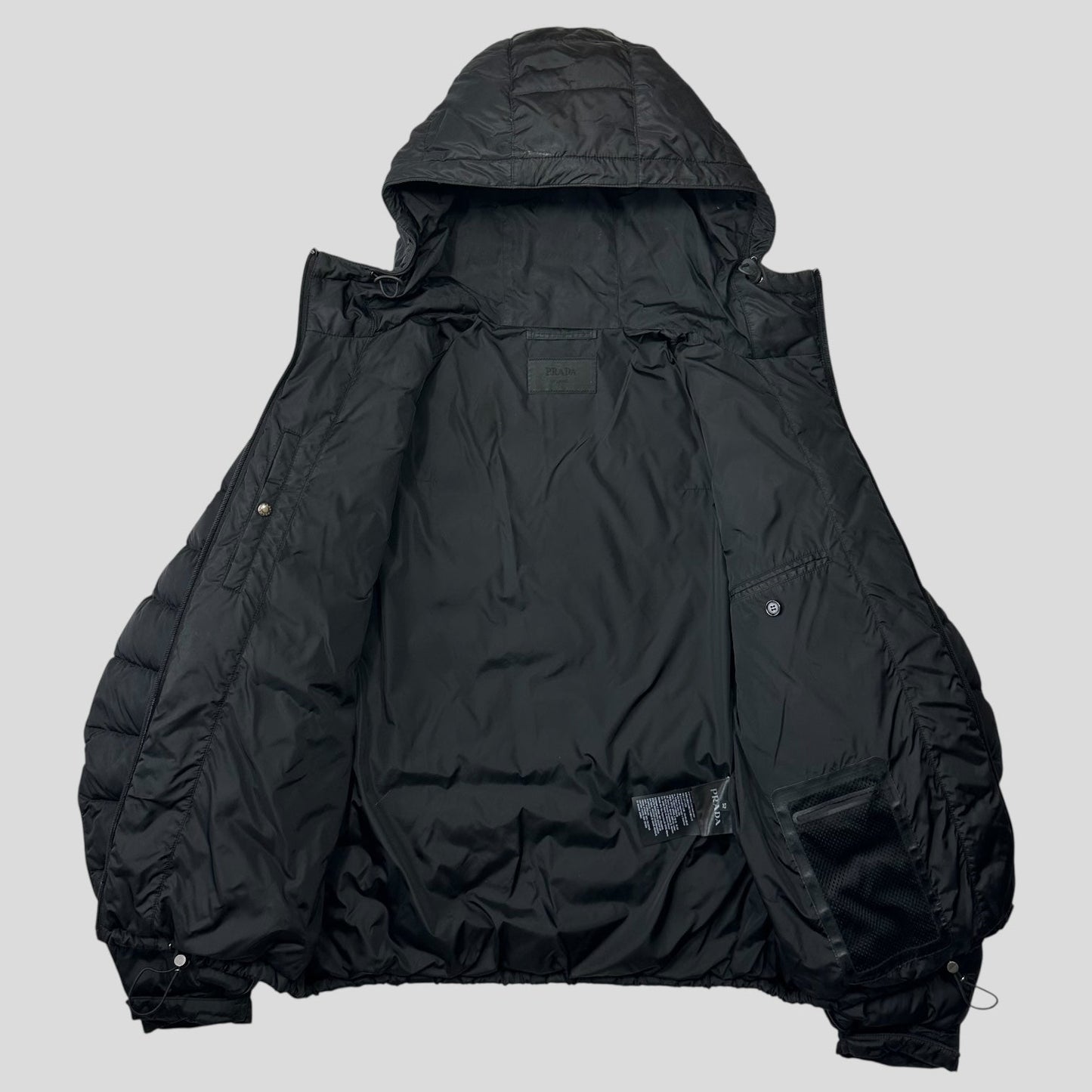 Prada 2018 Laminated Nylon Duck Down Puffer - IT52 (L) | Default Title, Black