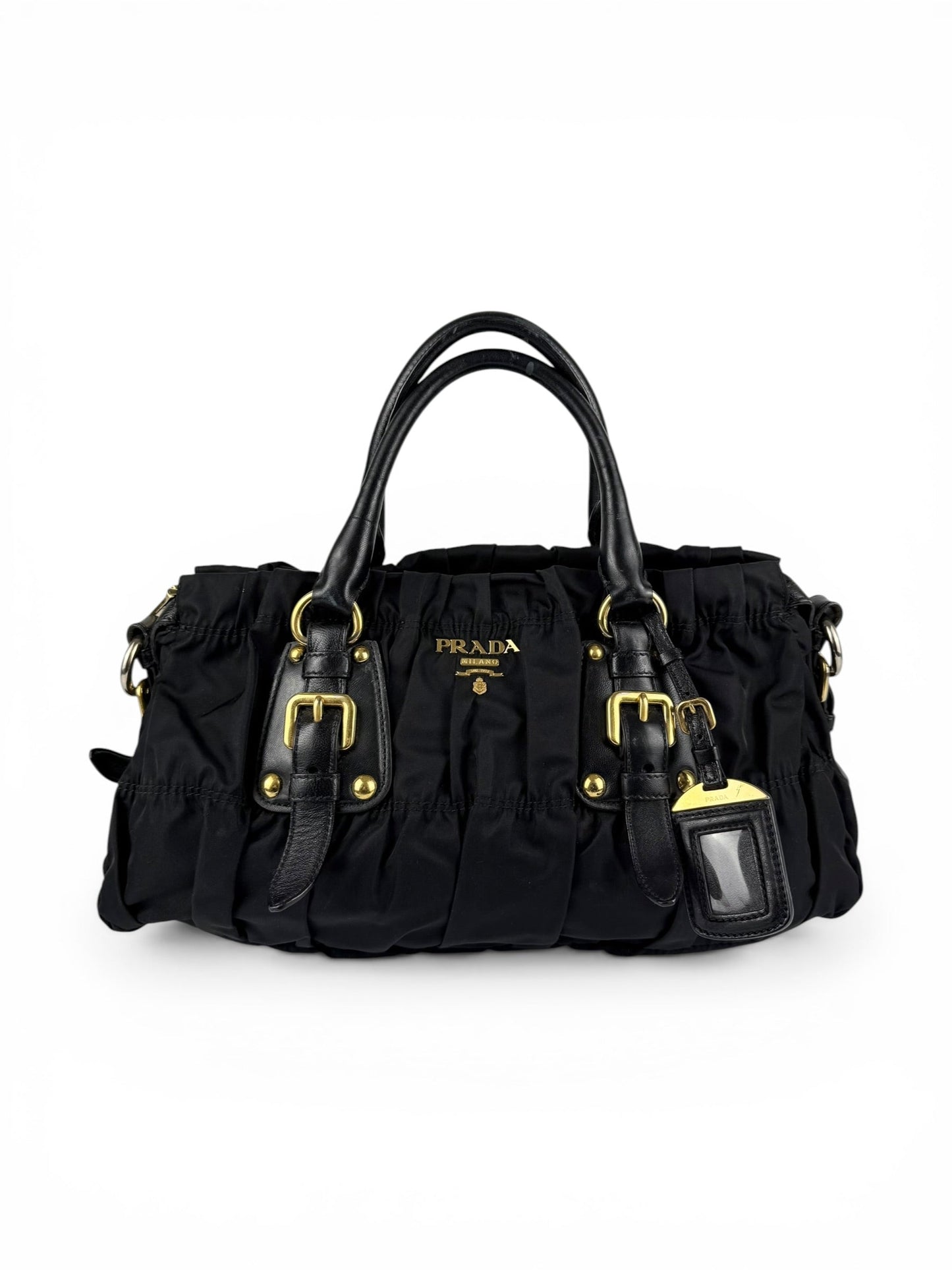 2010s Prada Nylon Tessuto Gaufre Black Handbag | O/S, Black