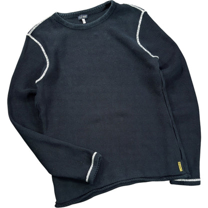 Armani Jeans 00’s Heavyweight Cotton Knit M | Medium, Black