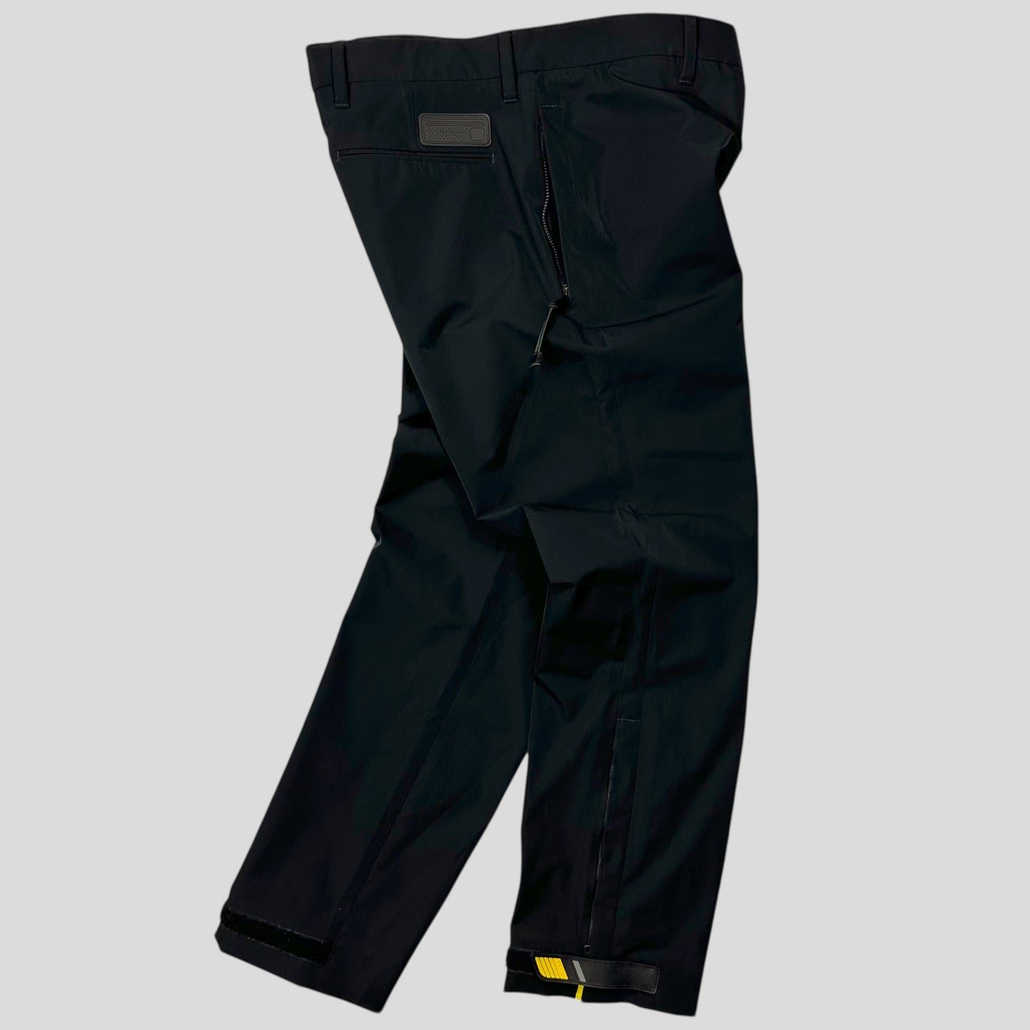 Prada 2017 Rubberised Race Logo Strap Gabardine Nylon Trousers - IT50 (L) | Default Title, Black