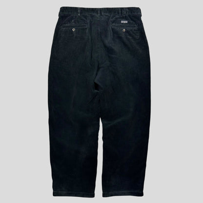 Ralph Lauren 90’s Polo Jumbo Corduroy Baggy Andrew Trousers - 34 | Default Title, Black