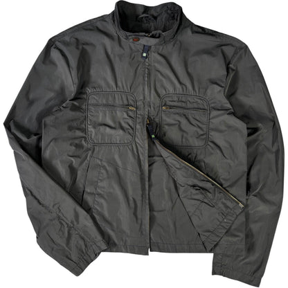 Armani Jeans 00's Dark Grey Cropped Multipocket Jacket XL | XL, Grey