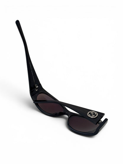 2000s Gucci GG Diamanté Sunglasses | O/S, Brown