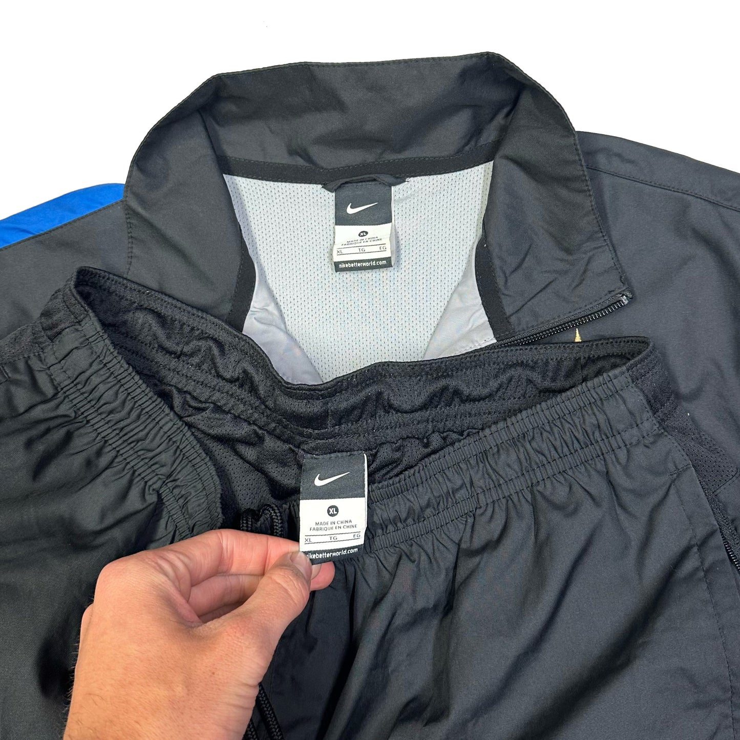 Nike Inter Milan 2012/13 Tracksuit In Black & Grey ( XL )