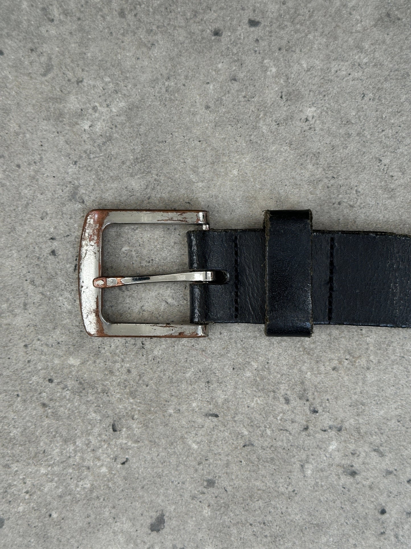 Vintage Chrome Leather Belt W34-38