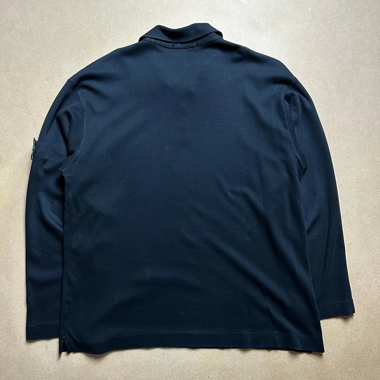 S/S 1997 Black Cotton Quarter Zip Sweater
