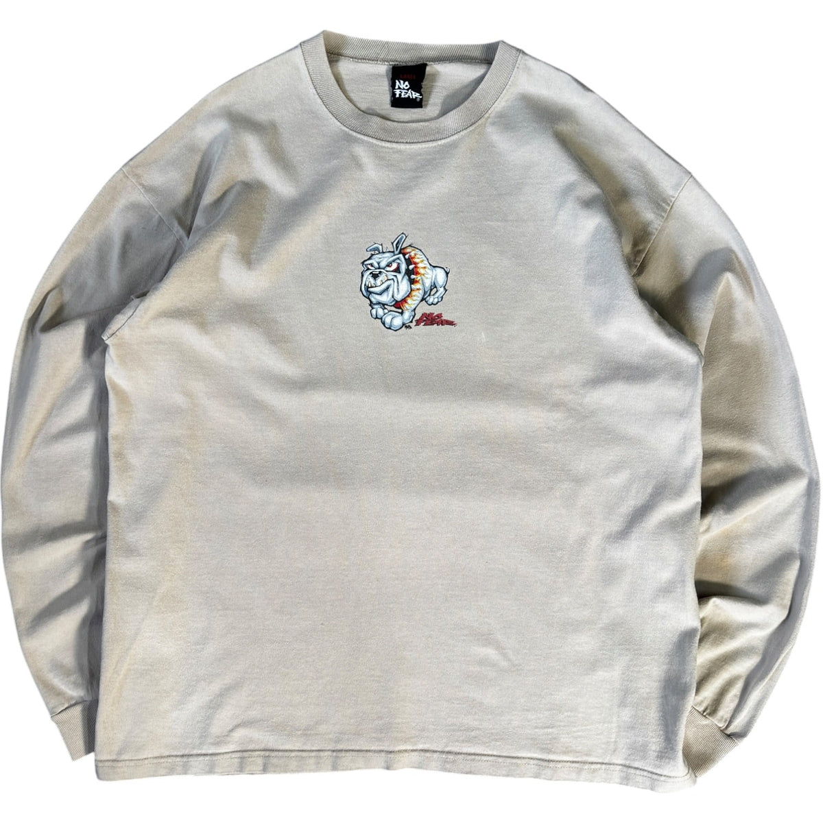 No Fear 90’s Longsleeve T Shirt L | Large, Cream