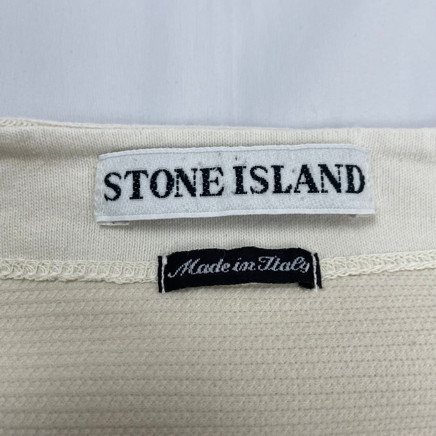 Vintage Stone Island Ribbed Knit, Size XL | O/S, Cream