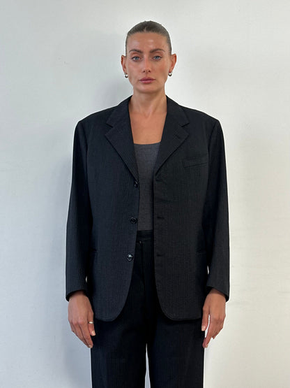 Vintage Wool Single Breasted Suit - 40R/W28