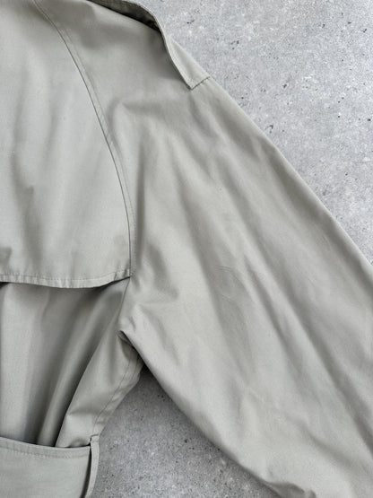 Italian Vintage Double Breasted Belted Trench Coat - XL