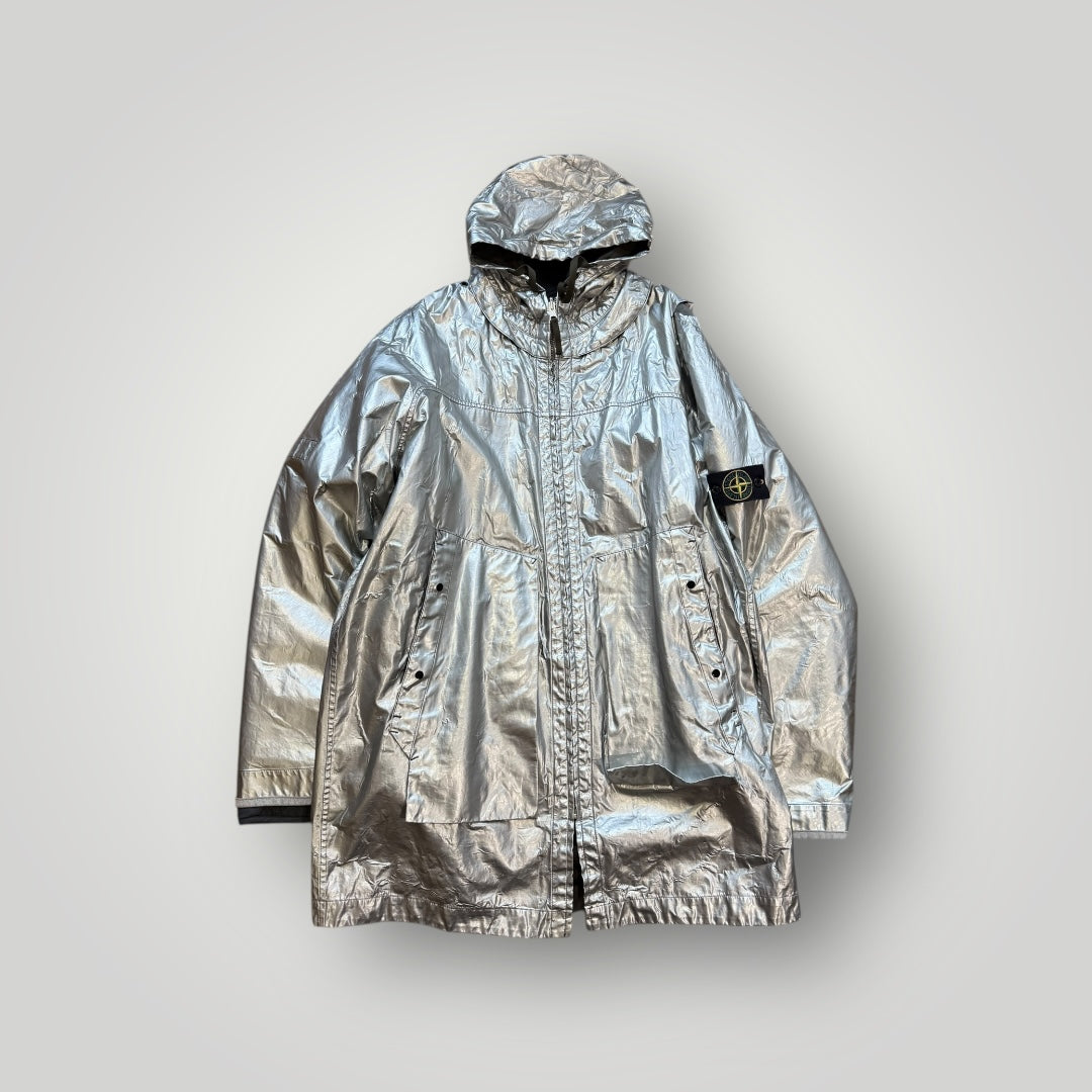 Stone Island AW/2003 Raso Gommato Metallic Cover Reversible "Spaceman" Parka XL