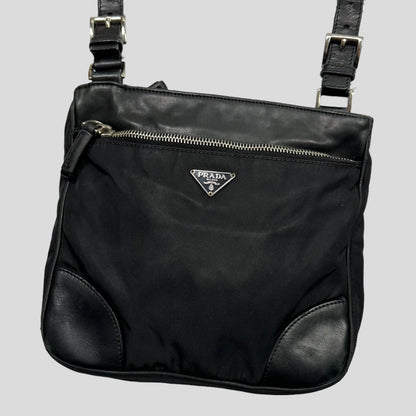 Prada Milano 00’s Nylon & Leather Crossbody Bag