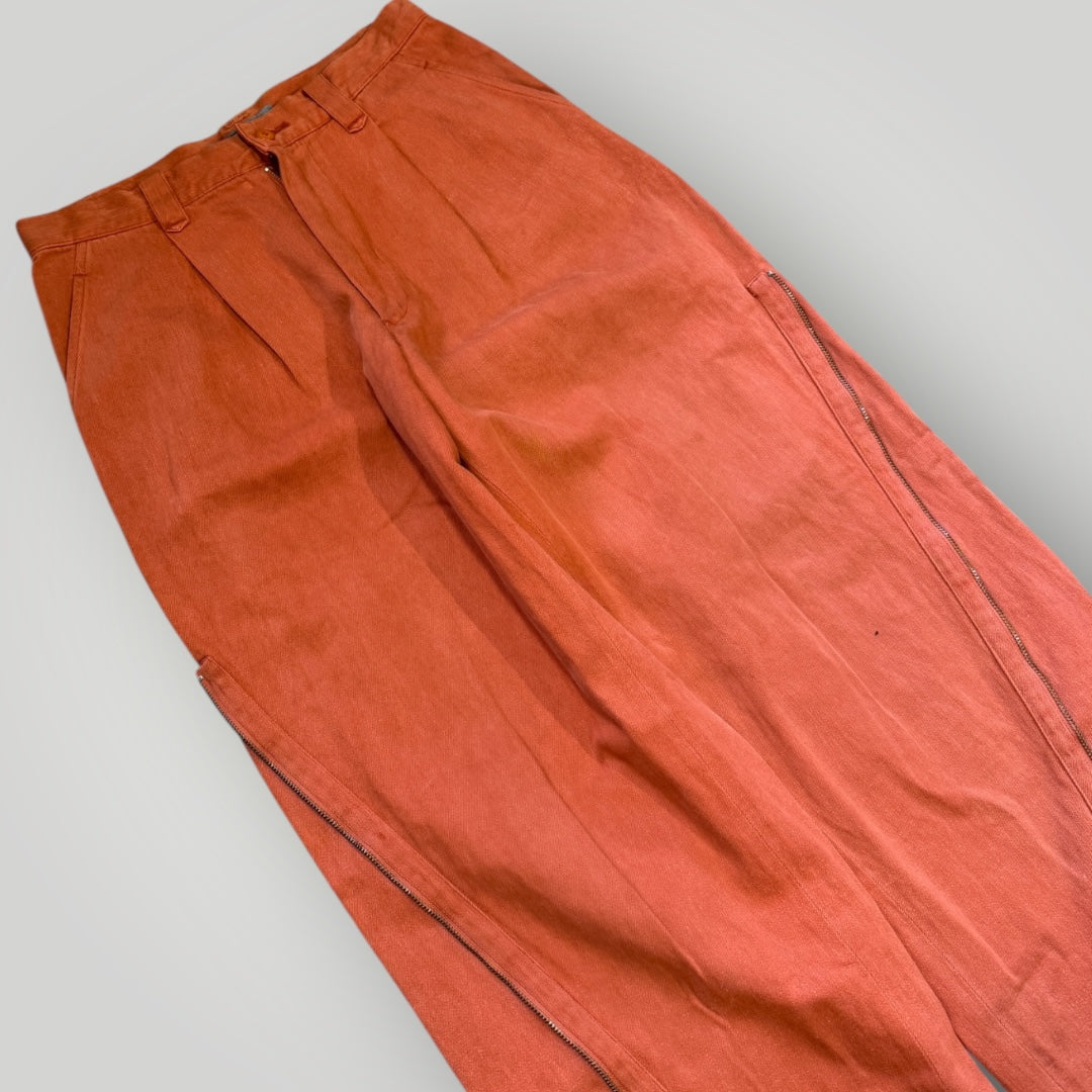 Issey Miyake 80’s Twisted Zip Cotton Trousers 28”