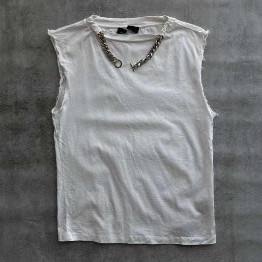DIESEL DISTRESSED CHAIN TOP | O/S, Black