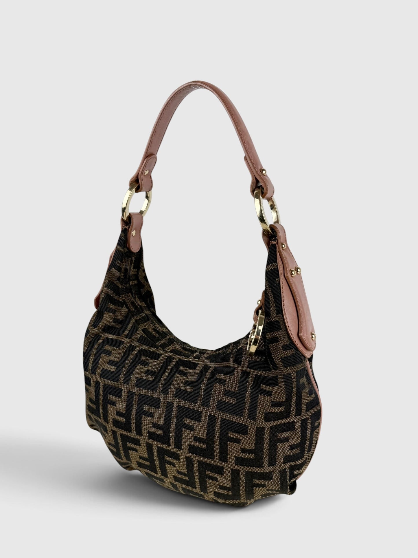 90s Fendi Zucca Mini Hobo Shoulder Bag | O/S, Brown