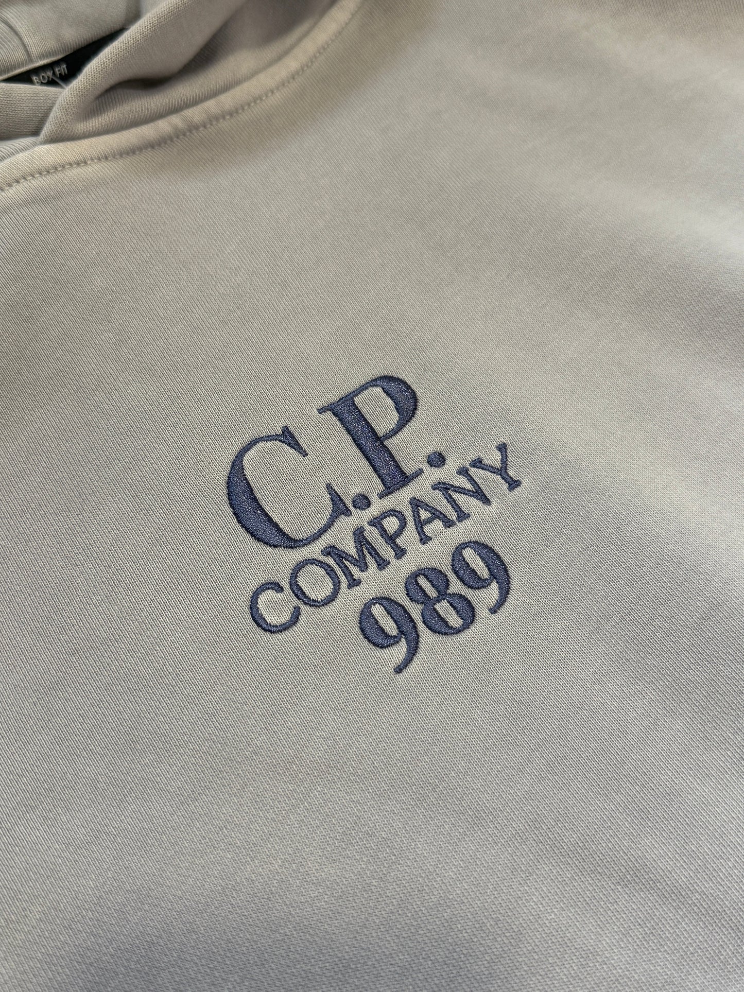 C.P. Company Diagonal Fleece Embroidery Logo Hooded Jumper L BNWT