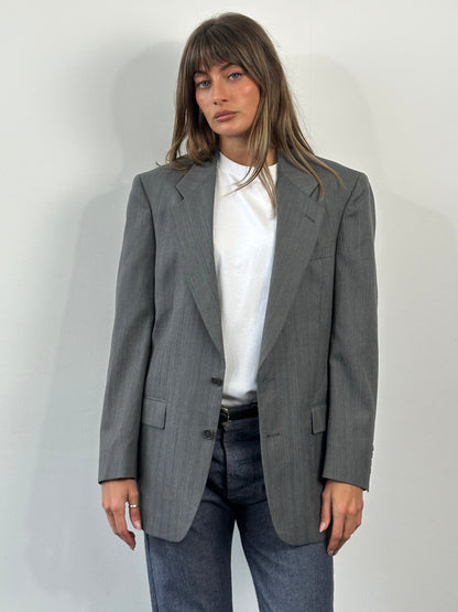 Christian Dior Monsieur 1980s Pure Wool Stripe Blazer - 39R/M