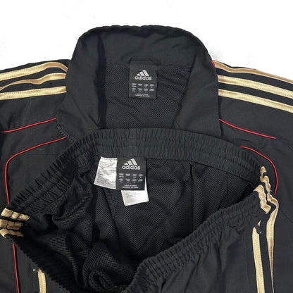 Adidas AC Milan 2010/12 Tracksuit In Black, Gold & Red ( M ) - Known Source