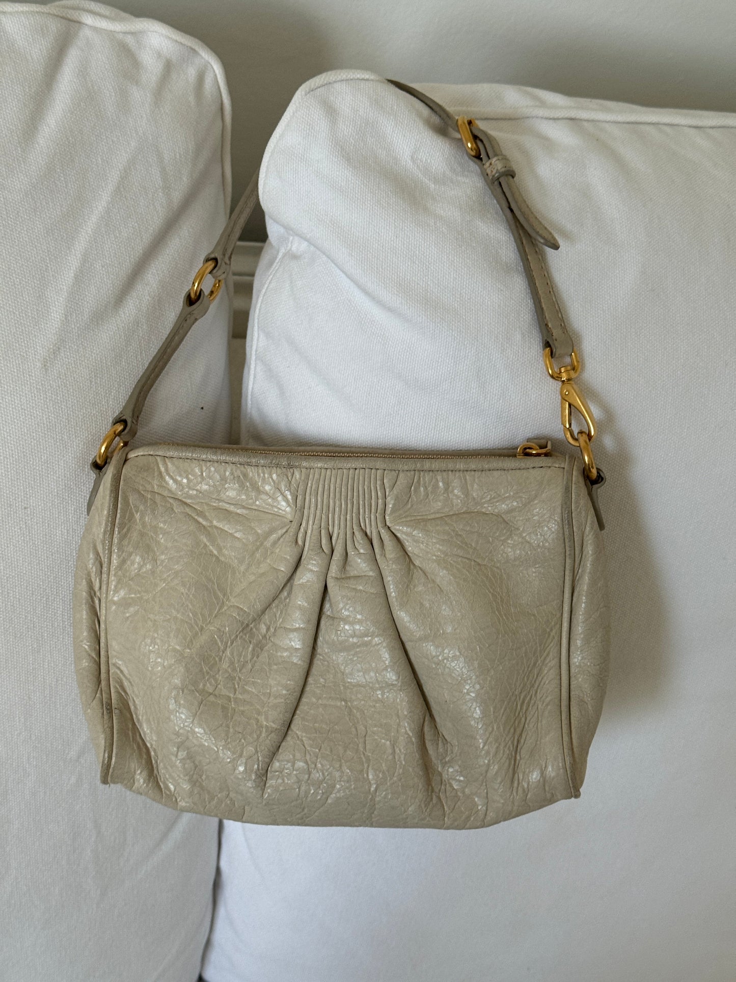 2010s Miu Miu Vitello Charm Mini Shoulder Bag | O/S, Gold