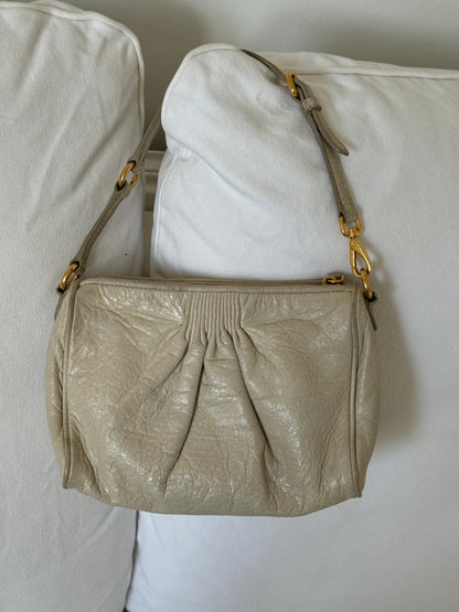 2010s Miu Miu Vitello Charm Mini Shoulder Bag | O/S, Gold