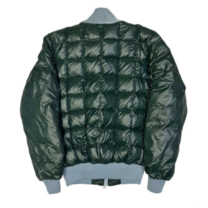 Duvetica Square Stitch Puffer Jacket In Dark Green & Blue ( M )