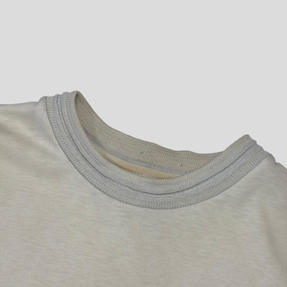 Stussy 90’s Cream Heavy Tom Tom White Tag Pocket Logo T-shirt - L/XL | O/S, Multicoloured