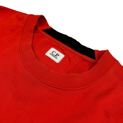 C.P. Company Orange Crewneck Goggle Sweatshirt