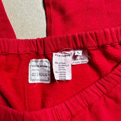 S/S 1986 Scarlet Red Square Patch Joggers