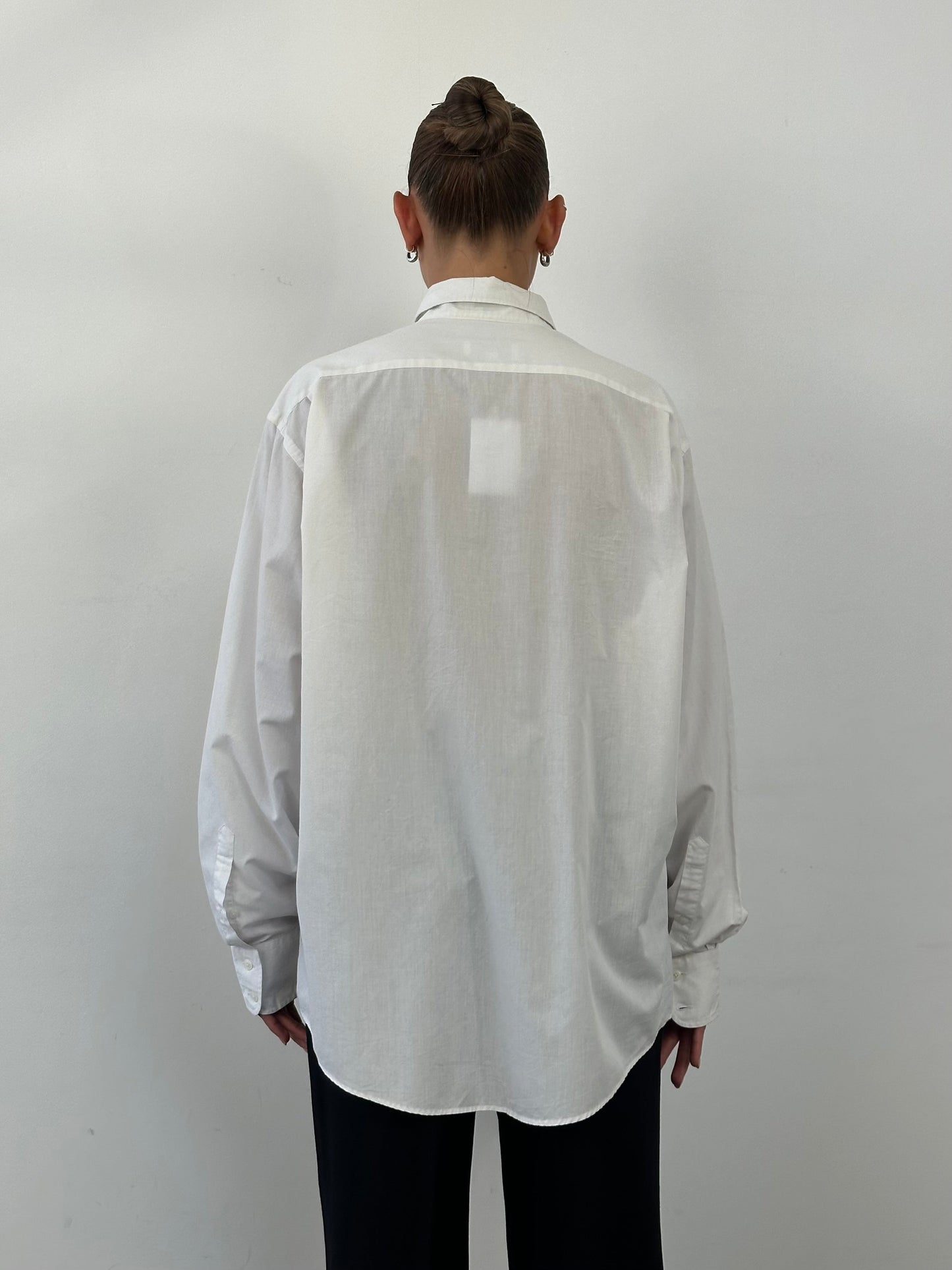 Yves Saint Laurent 90s Cotton Logo Shirt - XL