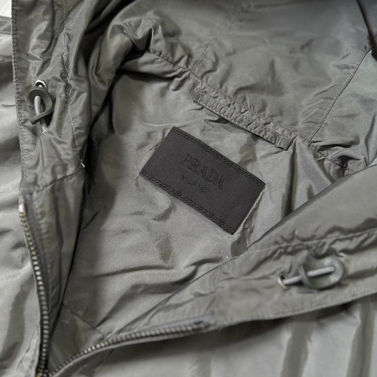 Prada Grey Nylon Patch Logo Gilet