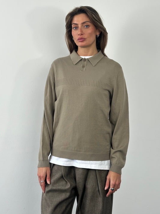 Yves Saint Laurent 1990s Wool Knit Logo Jumper - M