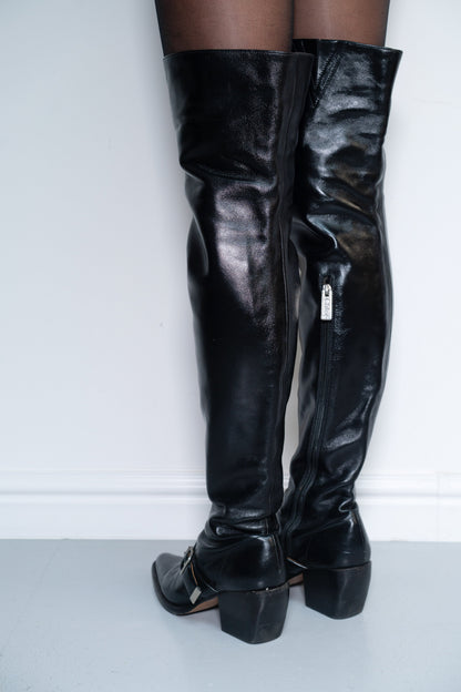 CHLOE THIGH HIGH BOOTS (EU 41) | DEFAULT TITLE, Black