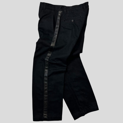 Comme Des Garçons Homme 2007 Leather Stripe Detail Jeans - S/M | Default Title, Black