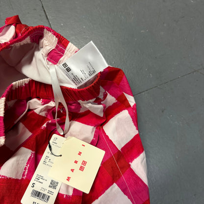 Uniqlo X Marni Checkered Skirt In Red ( S )