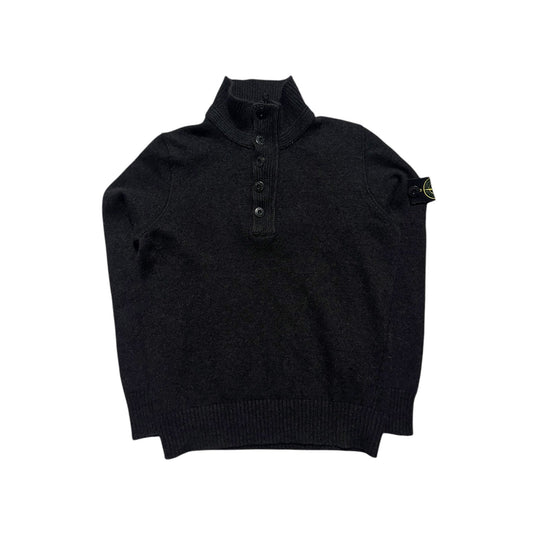 Stone Island 1/4 Button Up Zip Knit Jumper