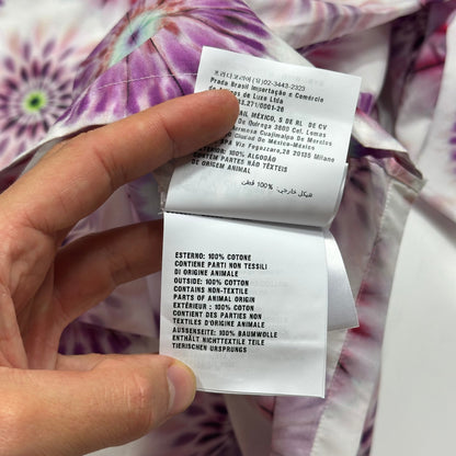 Prada SS19 Kaleidoscope Tie-Dye Boxy Cuban Shirt - M/L