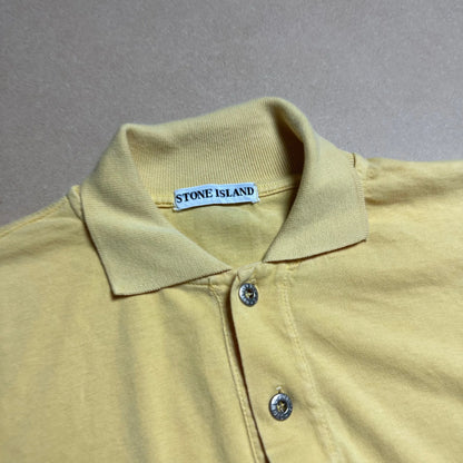 S/S 1993 Corn Yellow Marina Spell Out Polo Shirt