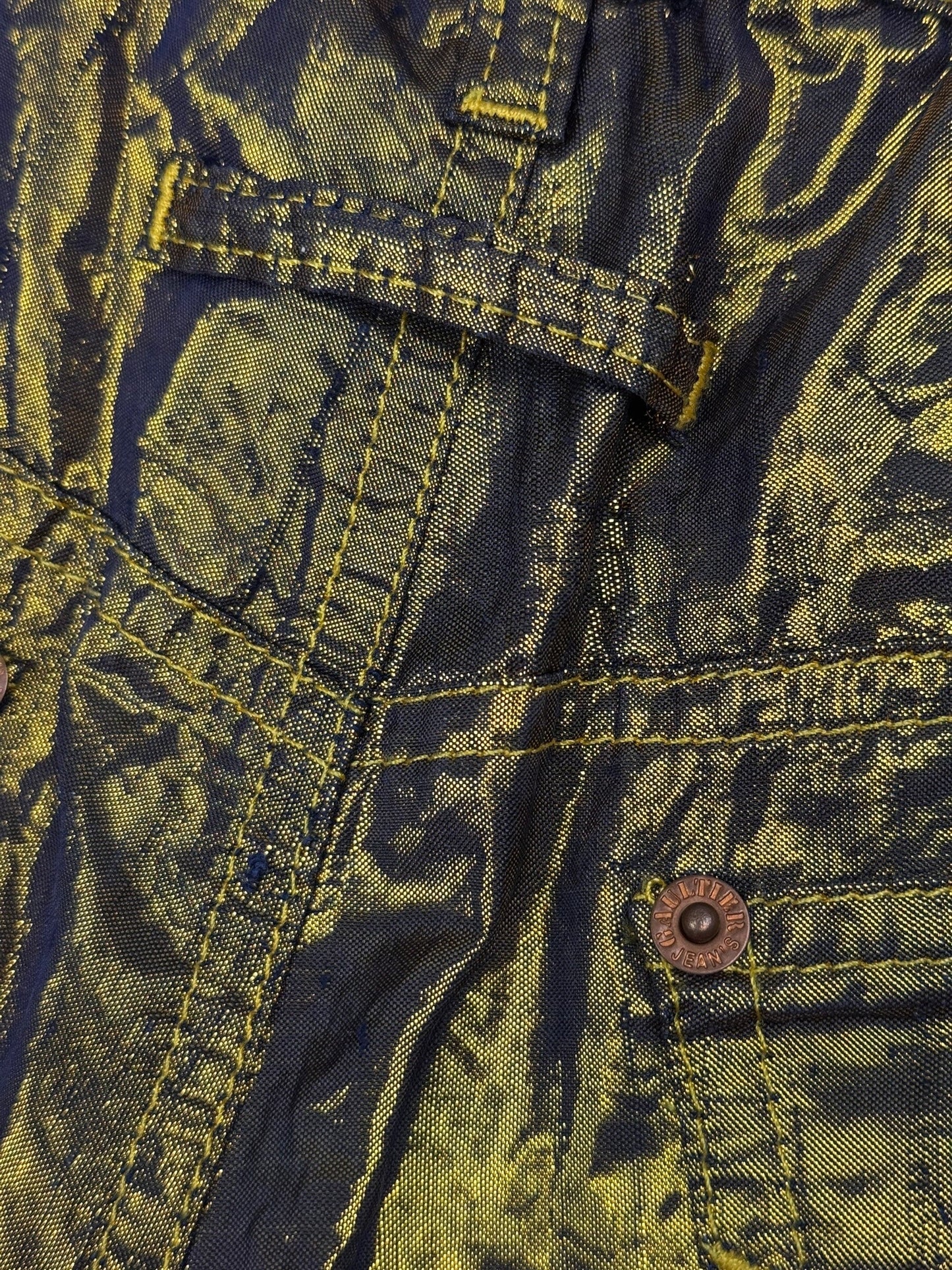 Jean Paul Gaultier c.F/W 1998 gold lamé trousers | 12, Gold