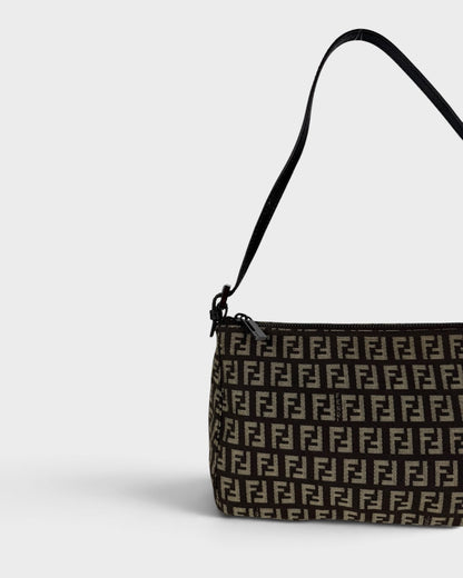 90s Fendi Zucca Brown Shoulder Bag | O/S, Multicoloured