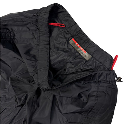 Prada Sort Nylon Trousers In Black (W32)