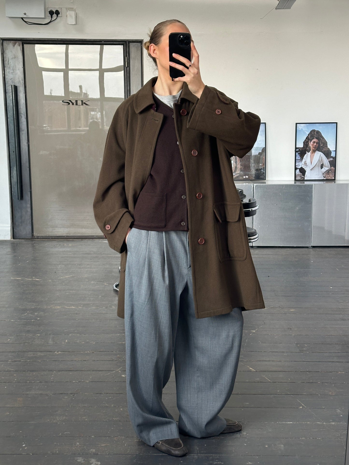 Missoni 1990s Wool Concealed Placket Coat - XXL