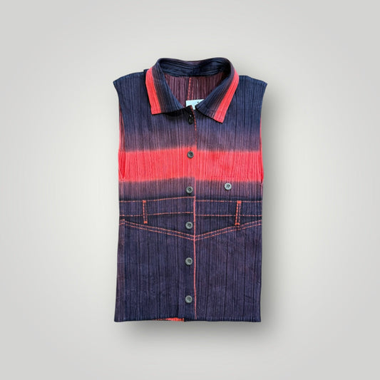 Issey Miyake Pleats Please Vest Top S