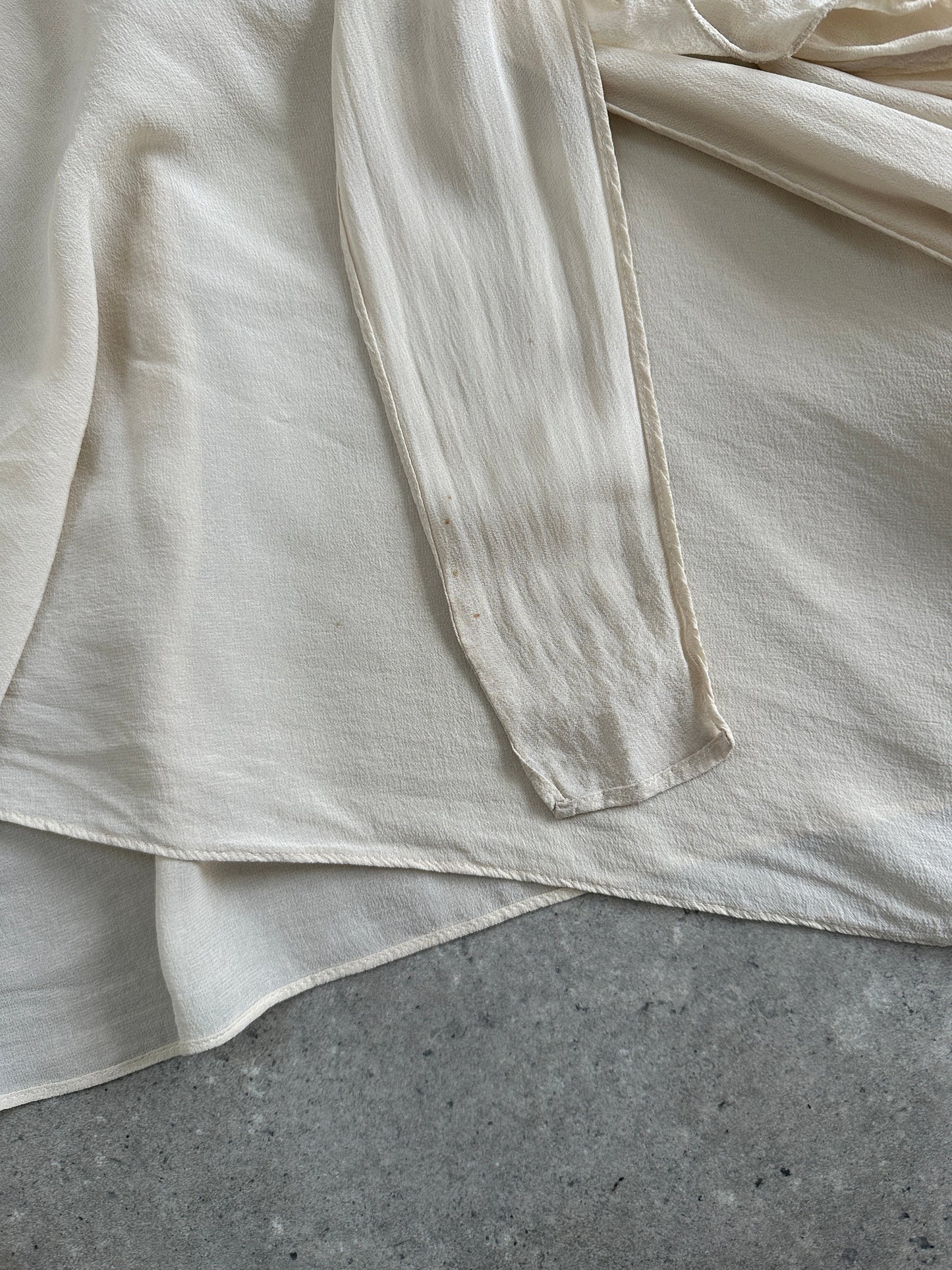 Max Mara Pure Silk Frill Wrap Blouse - L