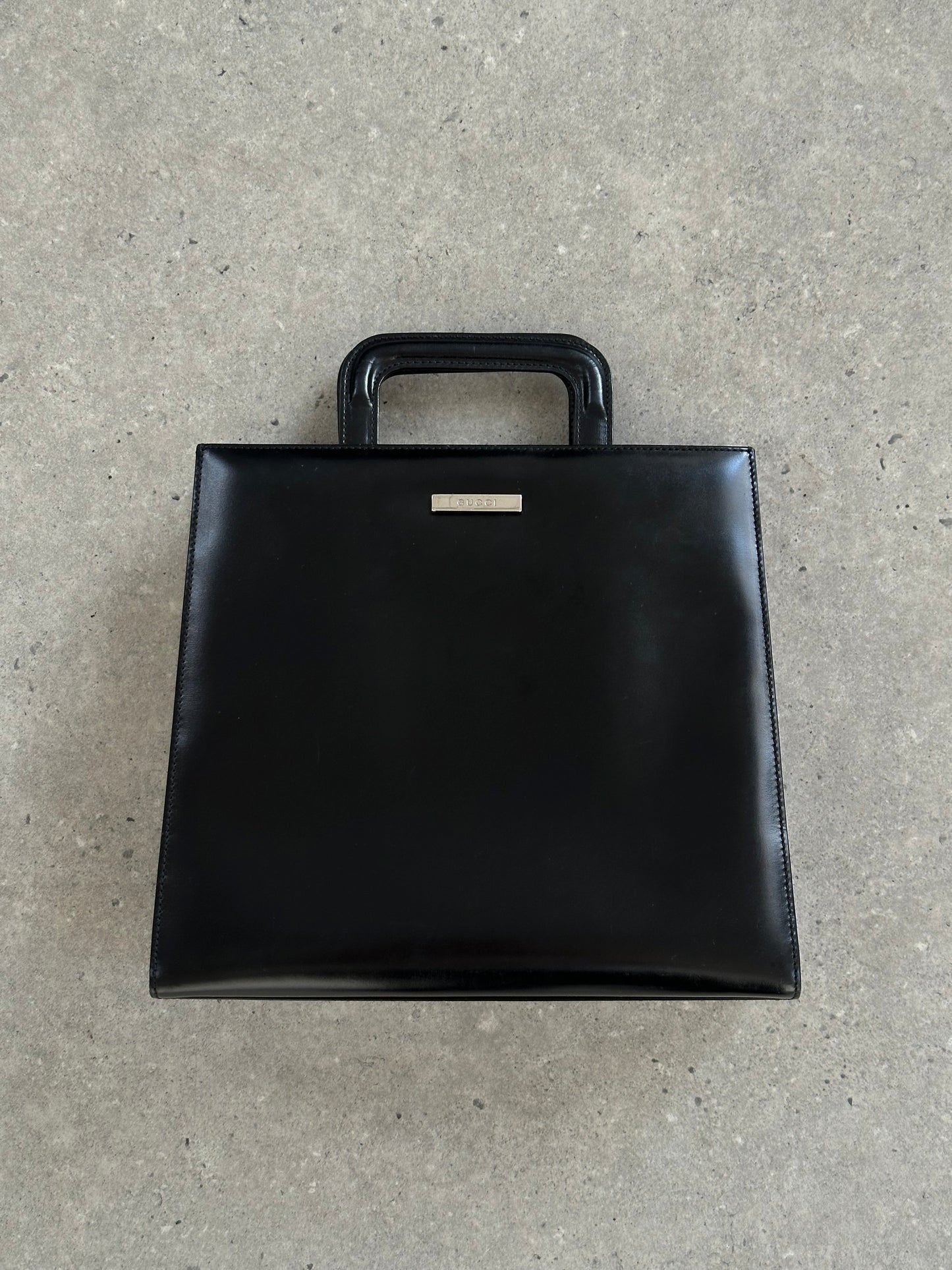 Gucci 1990s Tom Ford 2 in 1 Leather & Vinyl Hand Bag