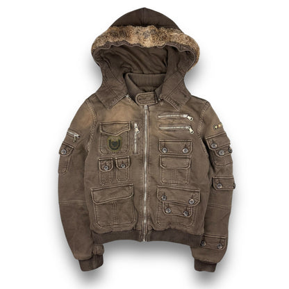 2008 Dolce & Gabbana Rabbit Fur Cargo Jacket (M) | Default Title, Brown