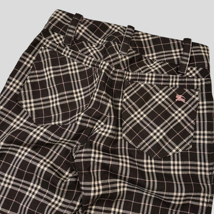 Burberry 00’s Pink Prorsum Logo Nova Check Capri Trousers - UK6 | Default Title, Multicoloured