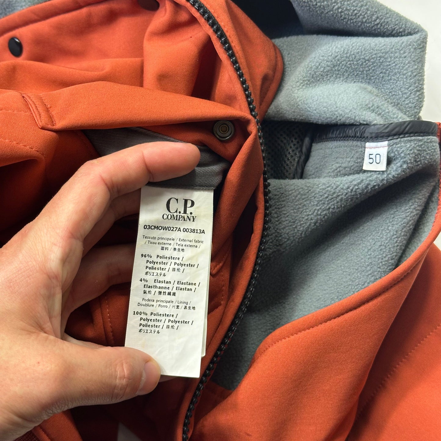 CP Company Orange Soft Shell Lens Bomber Jacket - IT50 (M)