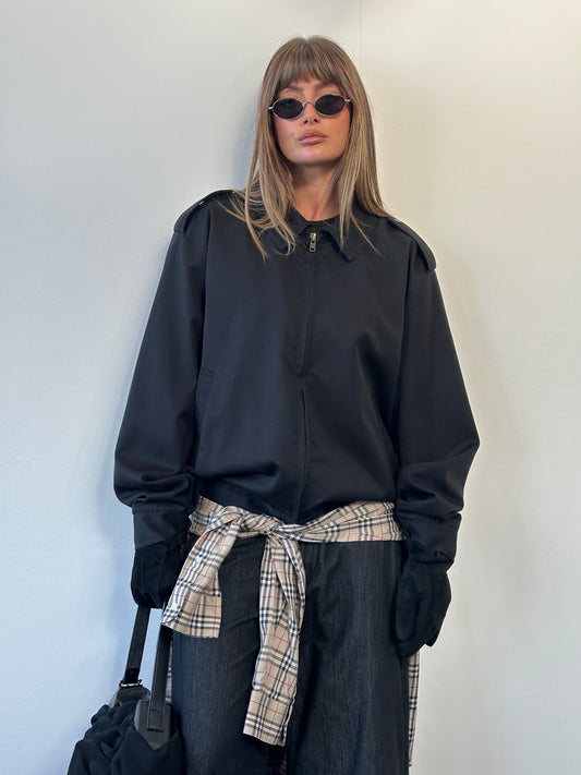 Italian Vintage 2000s Pure Wool Bomber Jacket - XL/XXL