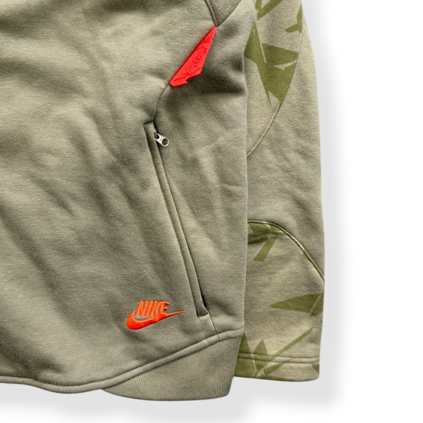 2000's Nike Air Max Full Zip Face Mask Hoodie (M) | Default Title, Green